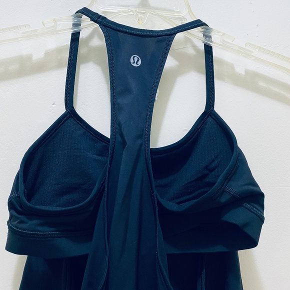 Lululemon Sz 4 Black Amped Tank Top - Picture 4 of 6